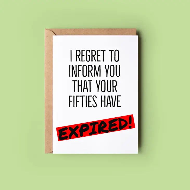 Quirky & Wonky Cards - I Regret To Inform You - Fifties