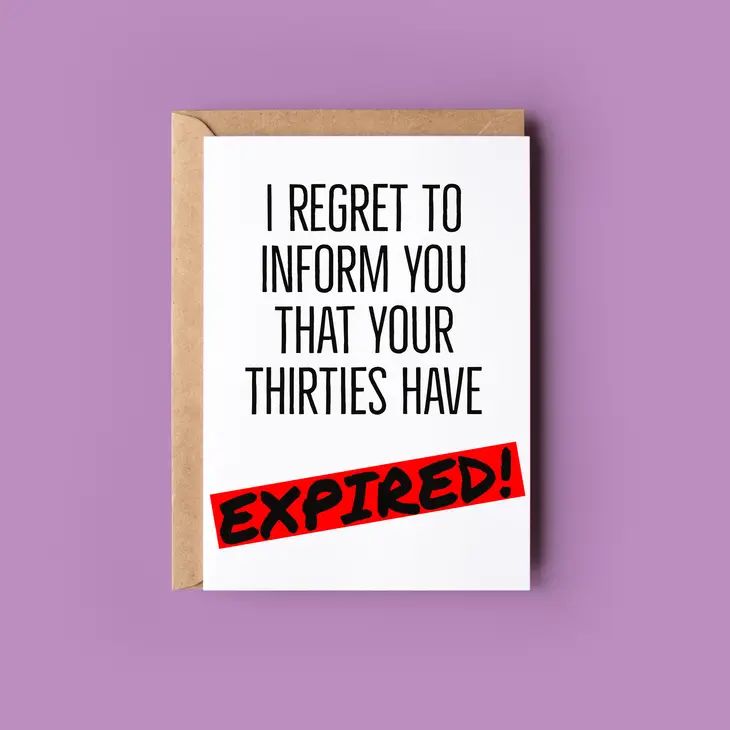 Quirky & Wonky Cards - I Regret To Inform You - Thirties