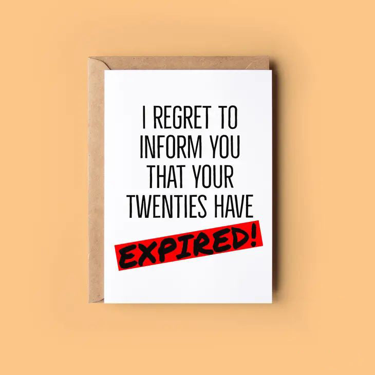 Quirky & Wonky Cards - I Regret To Inform You - Twenties