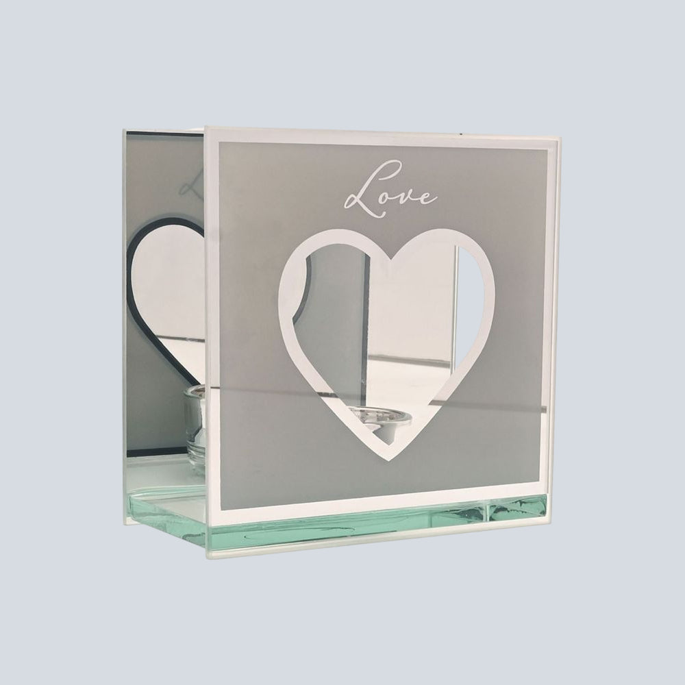 Amore Mirror Border Tea Light Holder Love