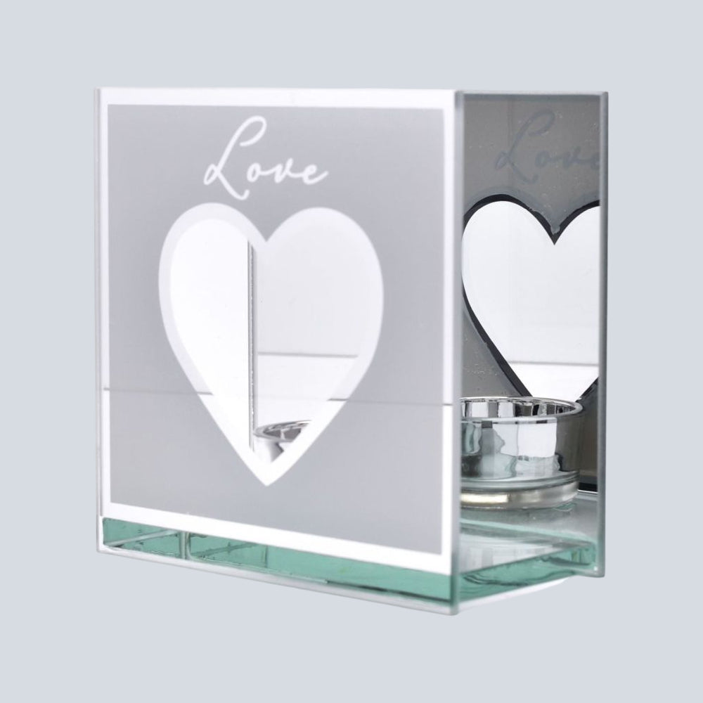 Amore Mirror Border Tea Light Holder Love