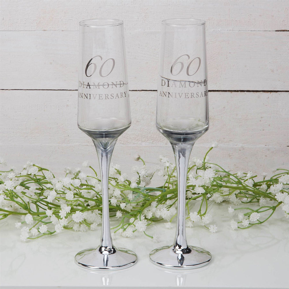 Amore Straight Flutes Set of 2 - 60th Anniversary