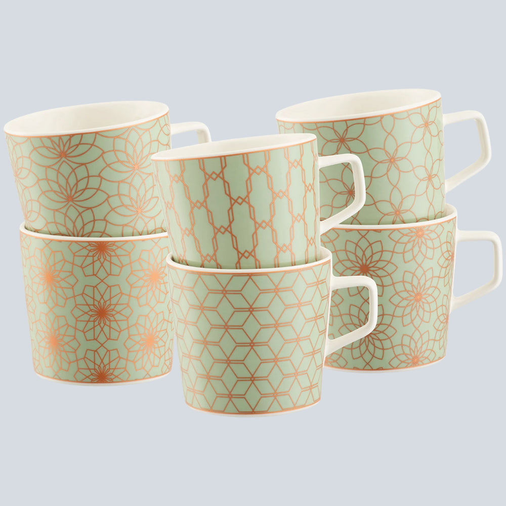 Aynsley - Sage & Copper Mugs Set of 6