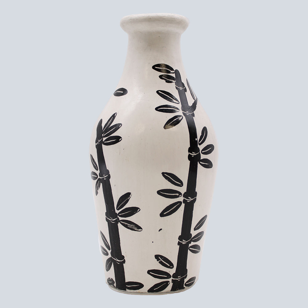 Bamboo Motif Shaped Vase - Natural