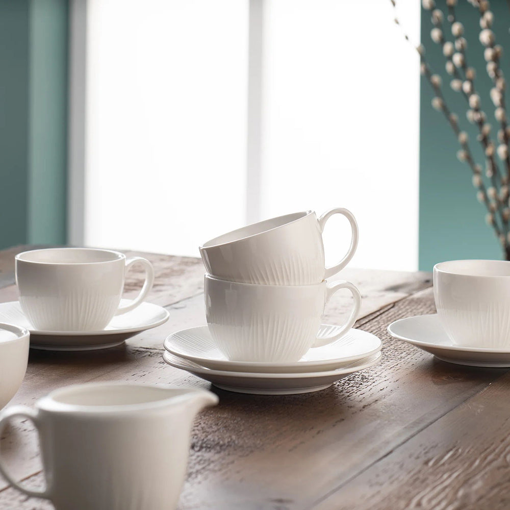 Belleek Living - Erne - Teacup & Saucer Set of 4