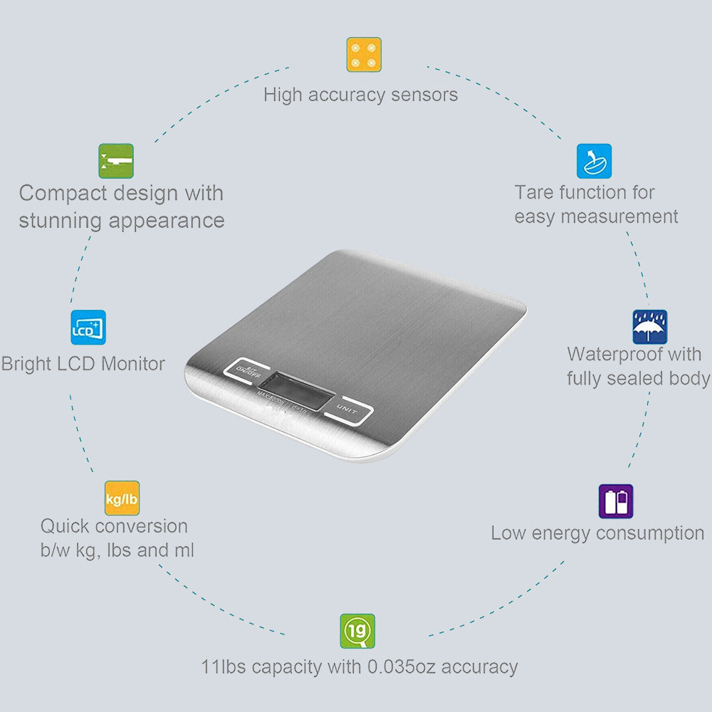 Digital Kitchen Scales - LCD 5kg