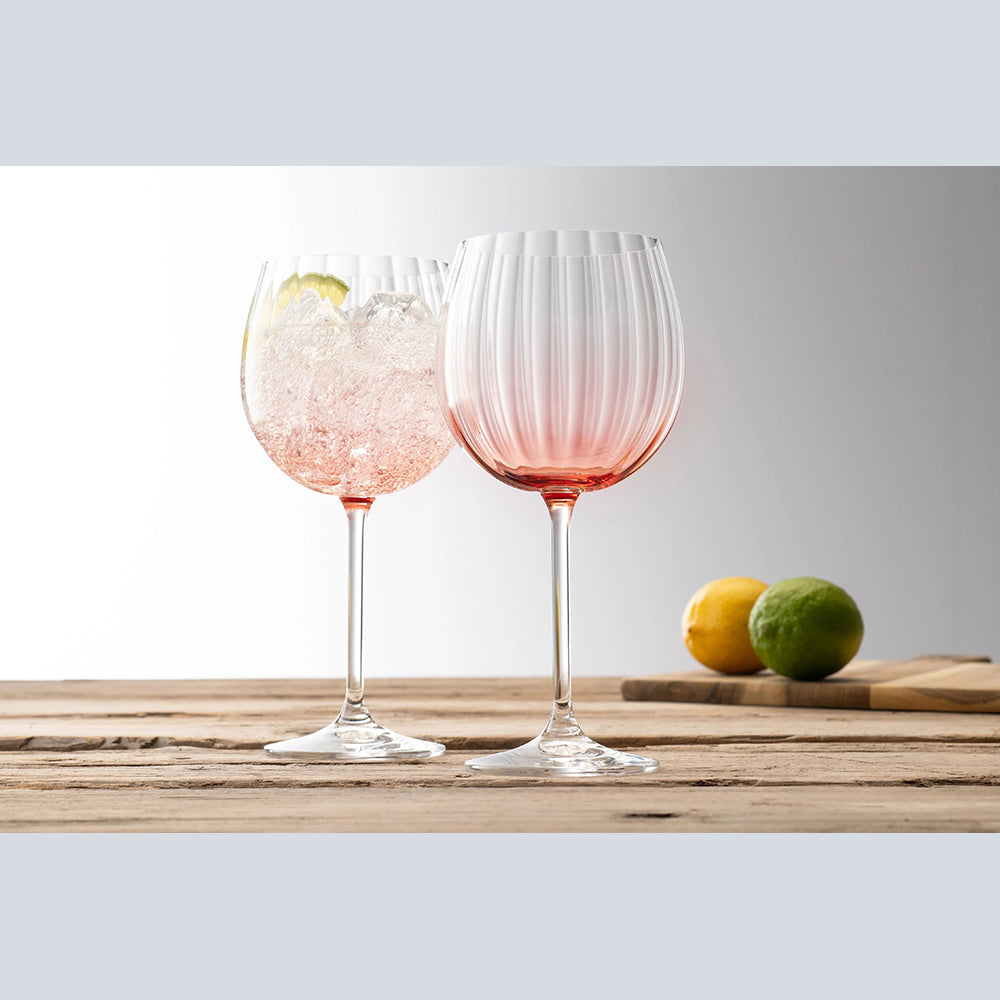 Galway Crystal - Erne Gin and Tonic Glass Pair Blush