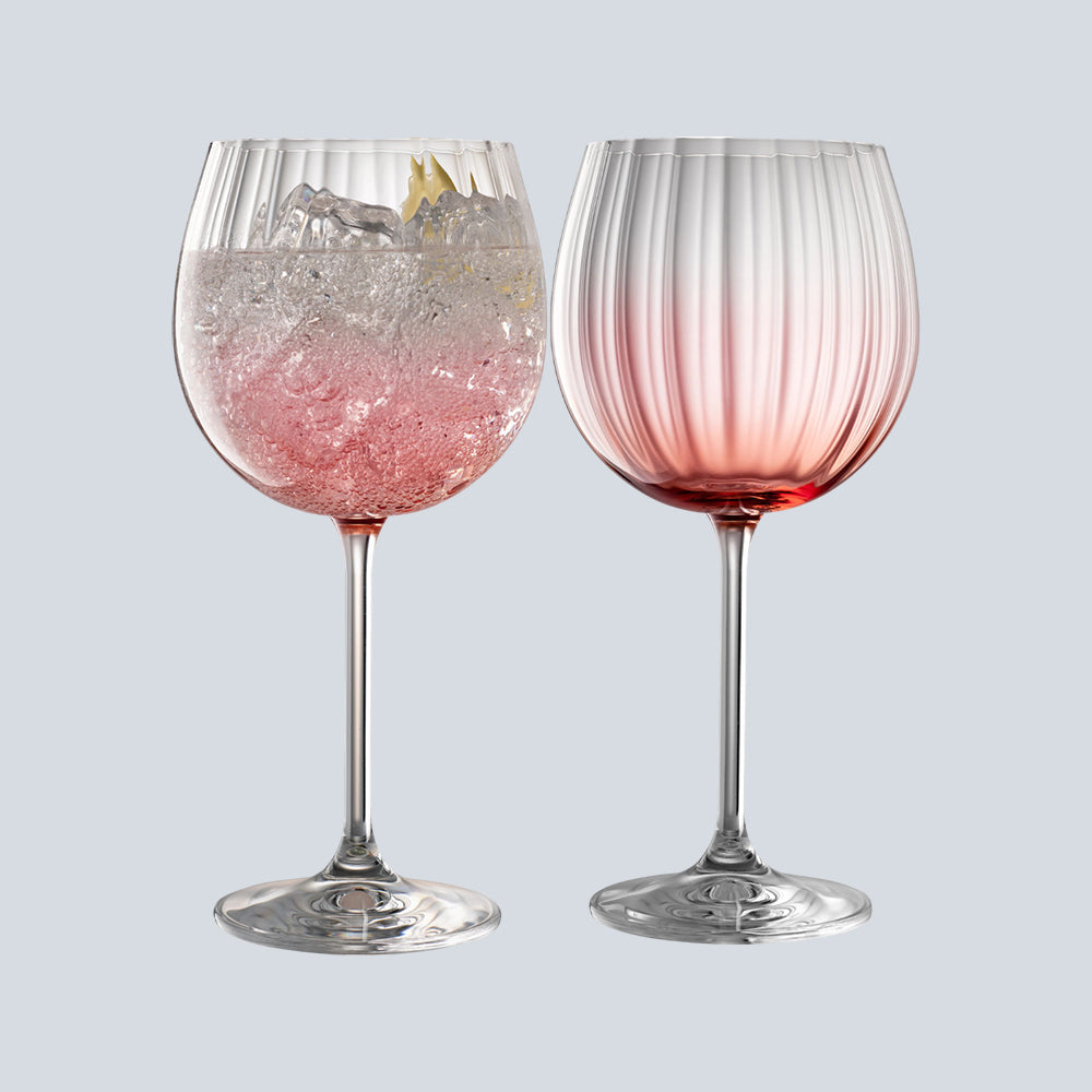 Galway Crystal - Erne Gin and Tonic Glass Pair Blush