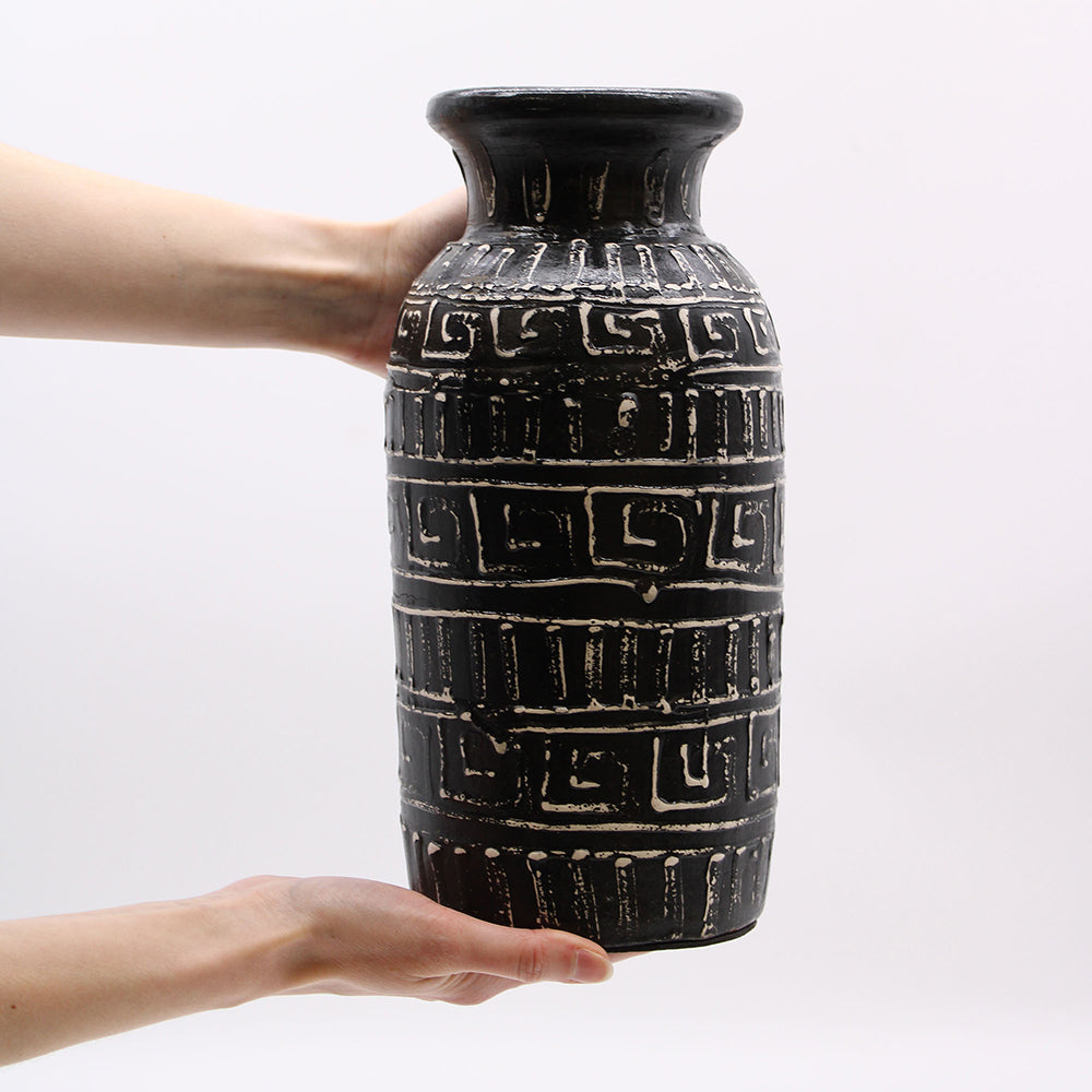 Greek Straight Vase - Chocolate