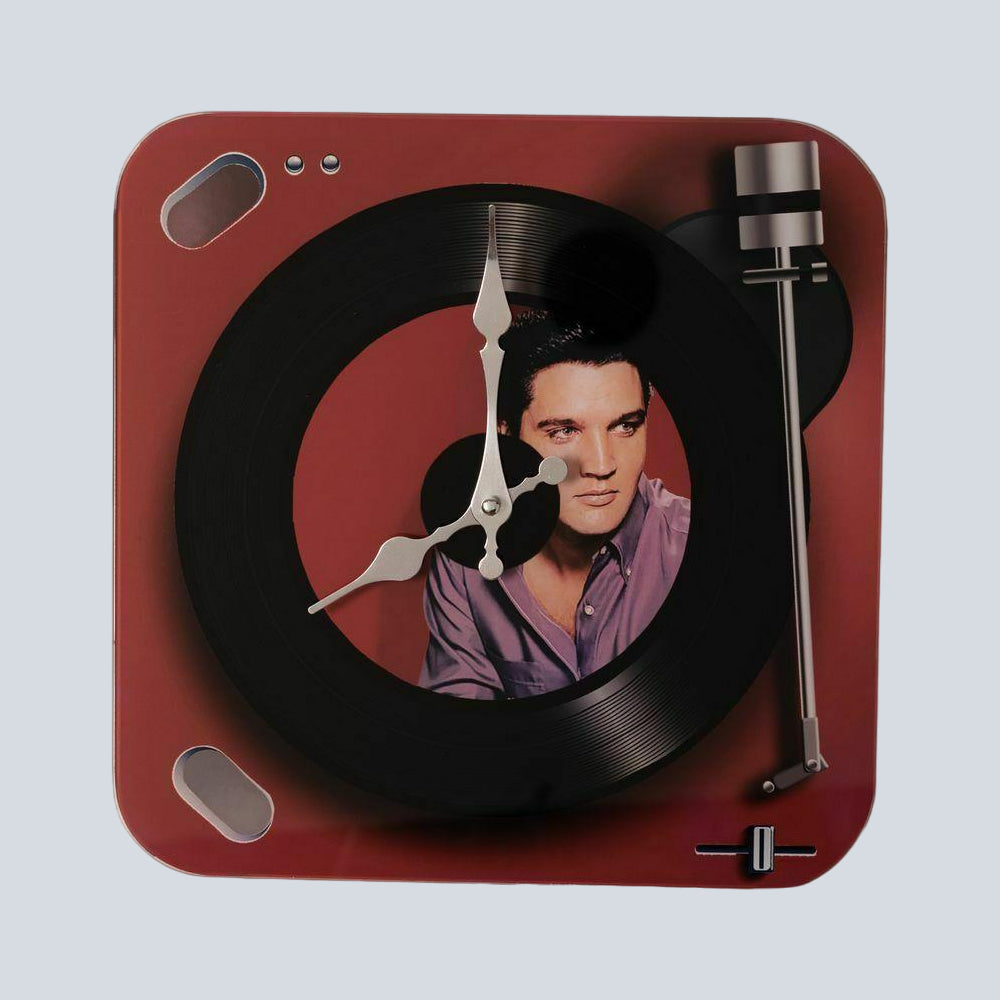 Wall Clock - Iconic Collection- Record Player - Elvis