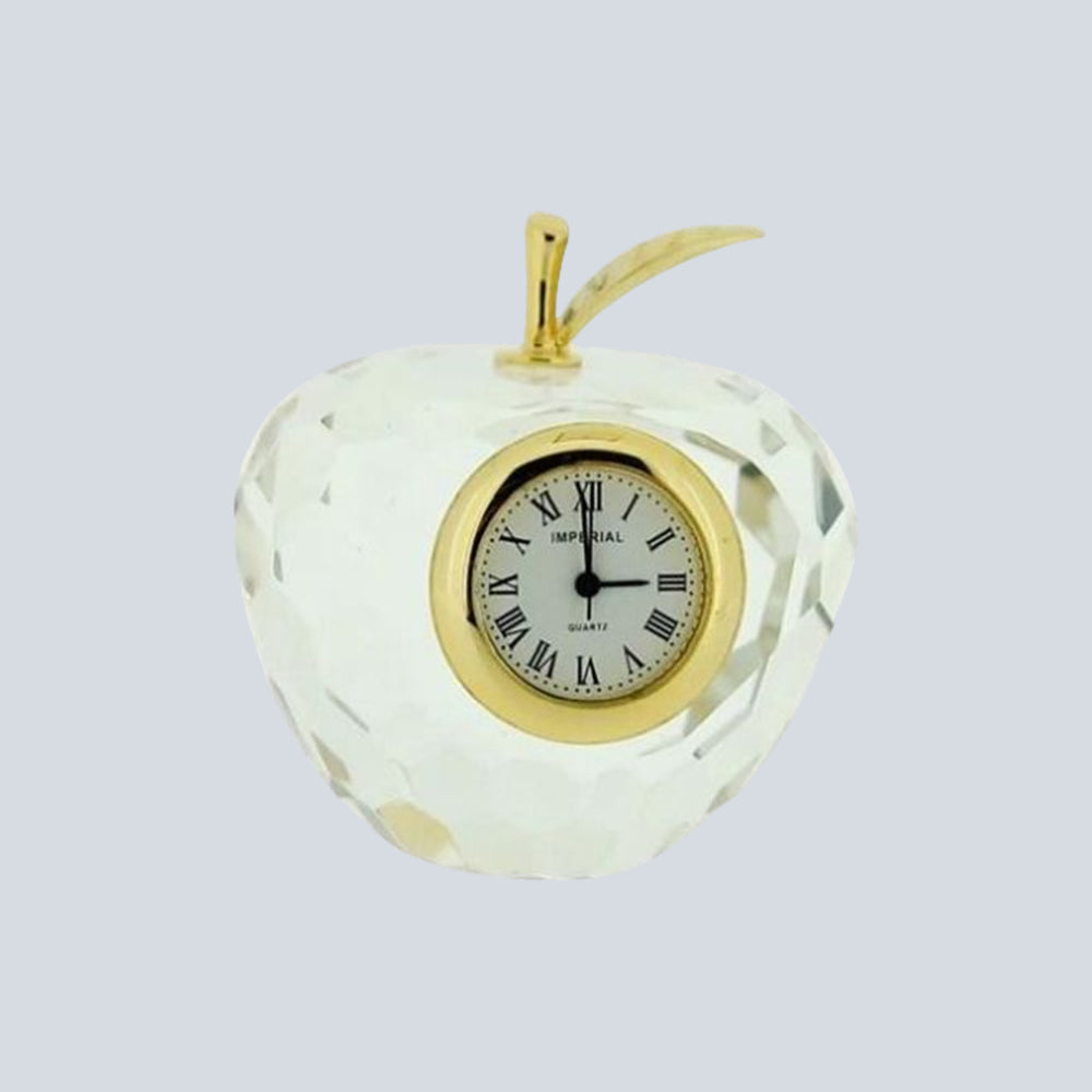 Miniature Clock - Crystal & Gold Plated Big Apple