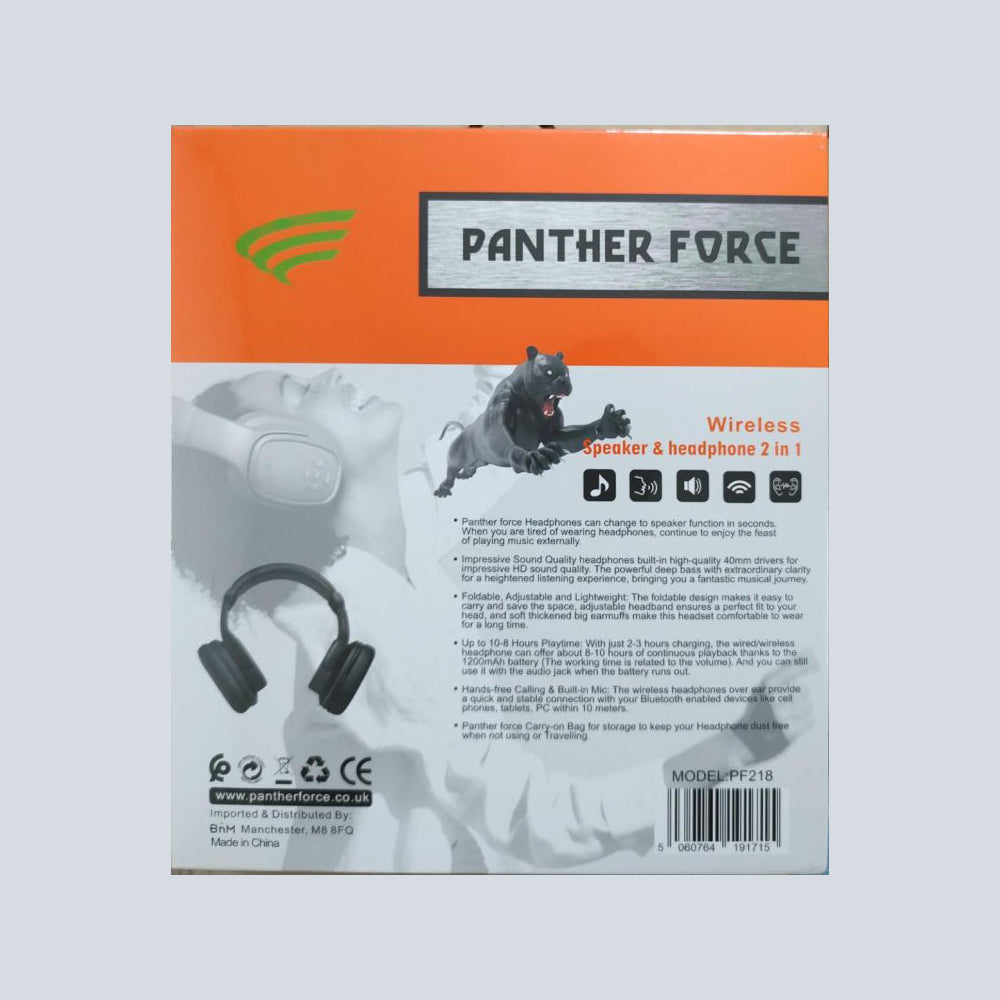 Panther Force - Wireless Bluetooth Headphone + Twistout Speaker