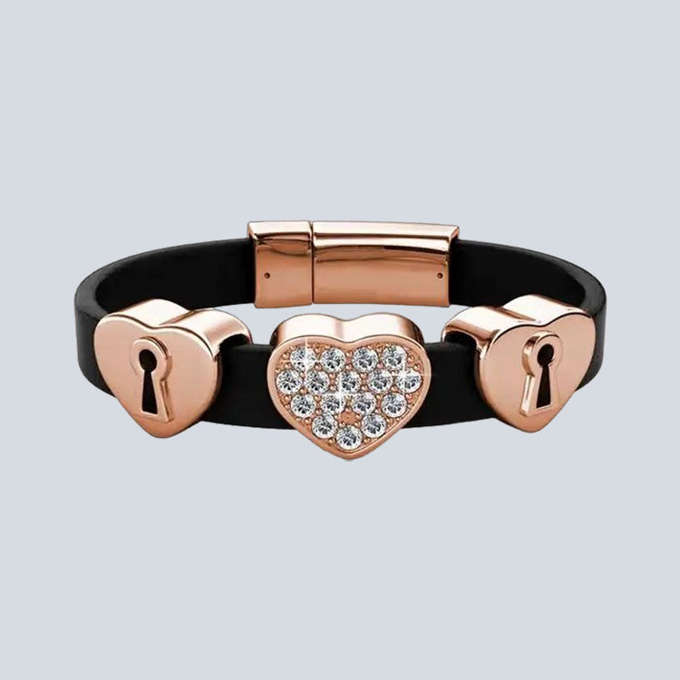 Women's Campbell & Rodgers Love Lock Bracelet with Swarovski Crystals