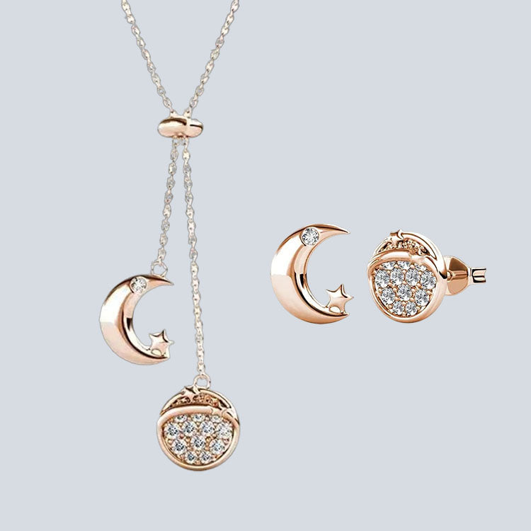 Women's Campbell & Rodgers Meteor Earrings & Pendant Set with Swarovski Crystals