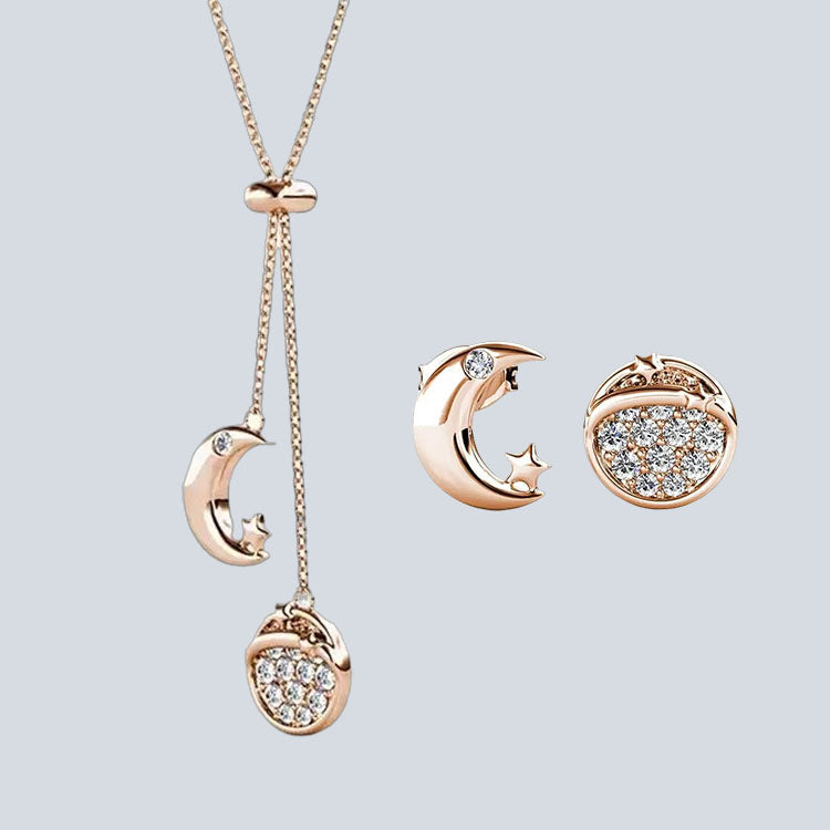 Women's Campbell & Rodgers Meteor Earrings & Pendant Set with Swarovski Crystals