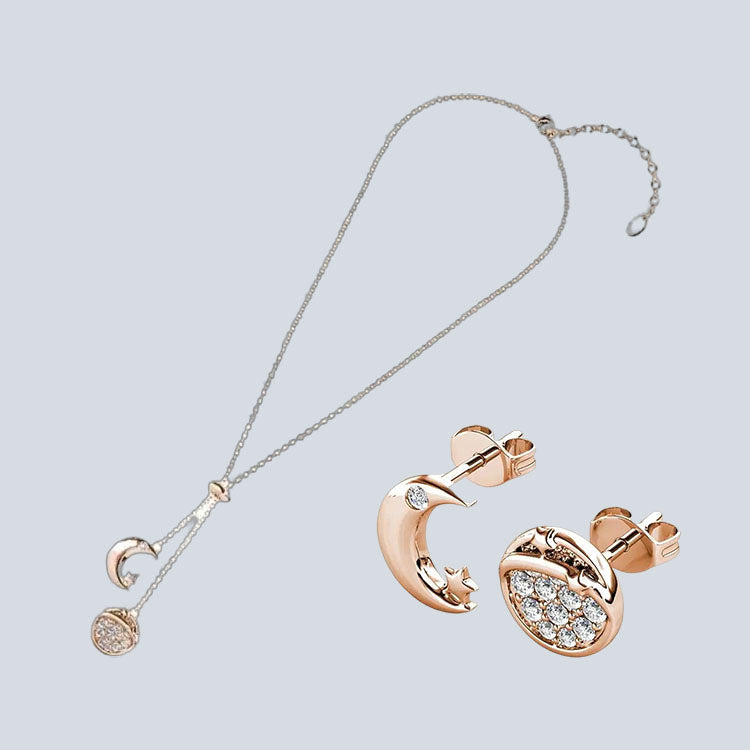 Women's Campbell & Rodgers Meteor Earrings & Pendant Set with Swarovski Crystals