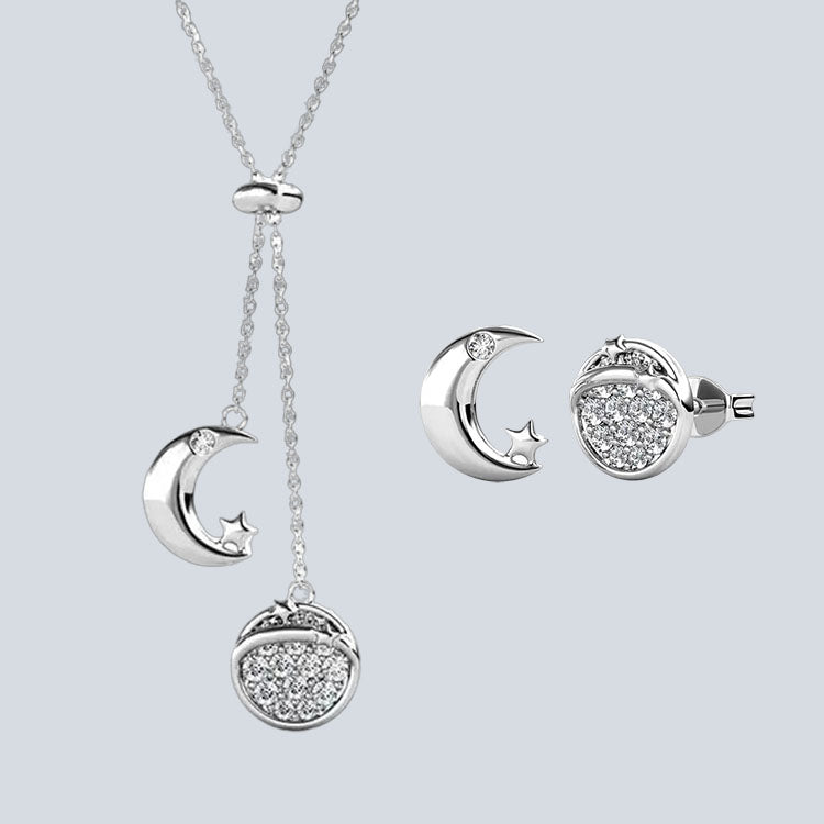 Women's Campbell & Rodgers Meteor Earrings & Pendant Set with Swarovski Crystals