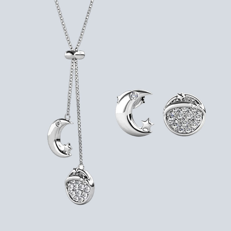 Women's Campbell & Rodgers Meteor Earrings & Pendant Set with Swarovski Crystals