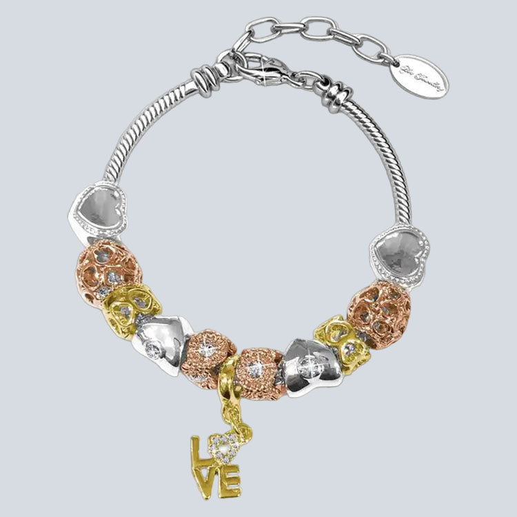 Nautical Charm Bracelet with Swarovski Crystal Accents | Lively Accents