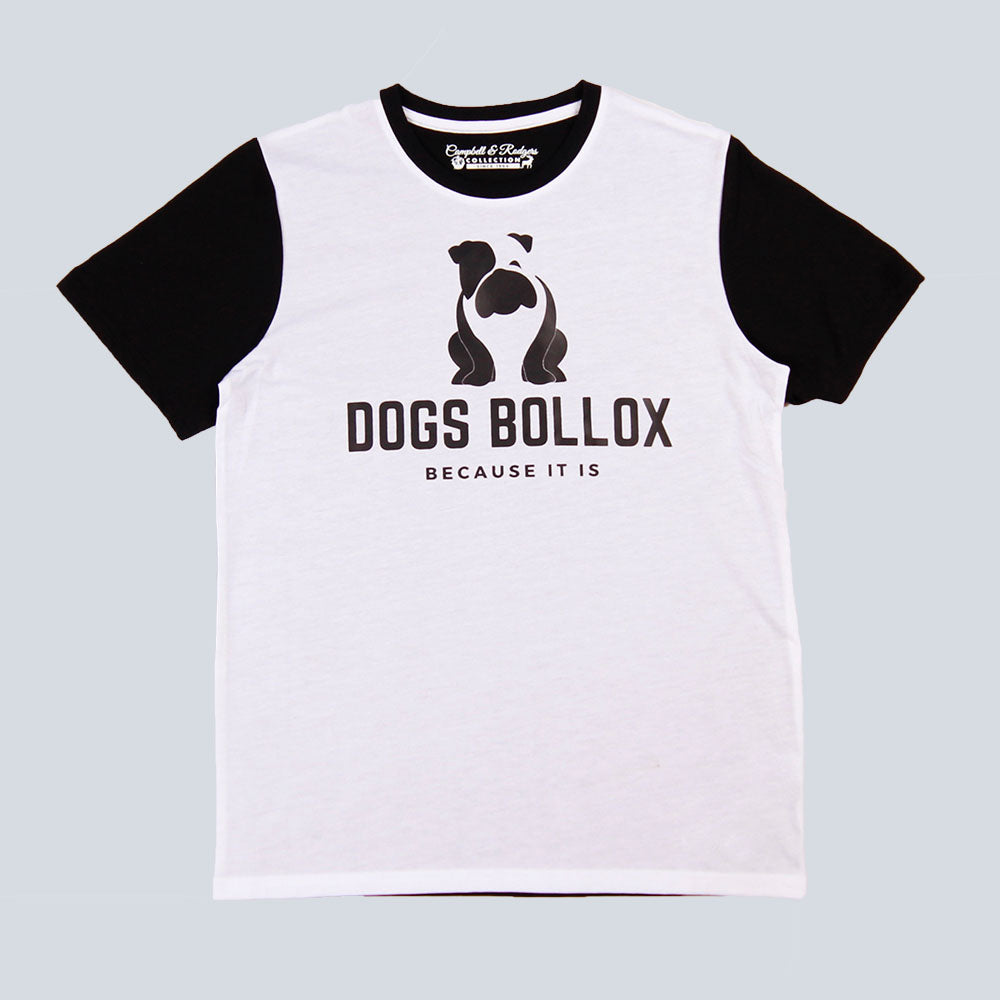 Men's Dogs Bollox Sportswear Black & White T-Shirt