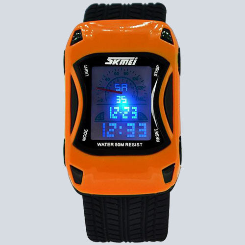 Kid's SKMEI 1690 Waterproof Car Shaped Alarm Watch