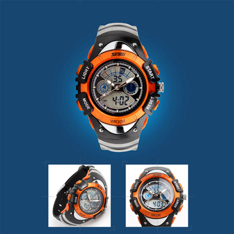 Kids SKMEI 8990 Dual Time Water Resistant Sports Watch