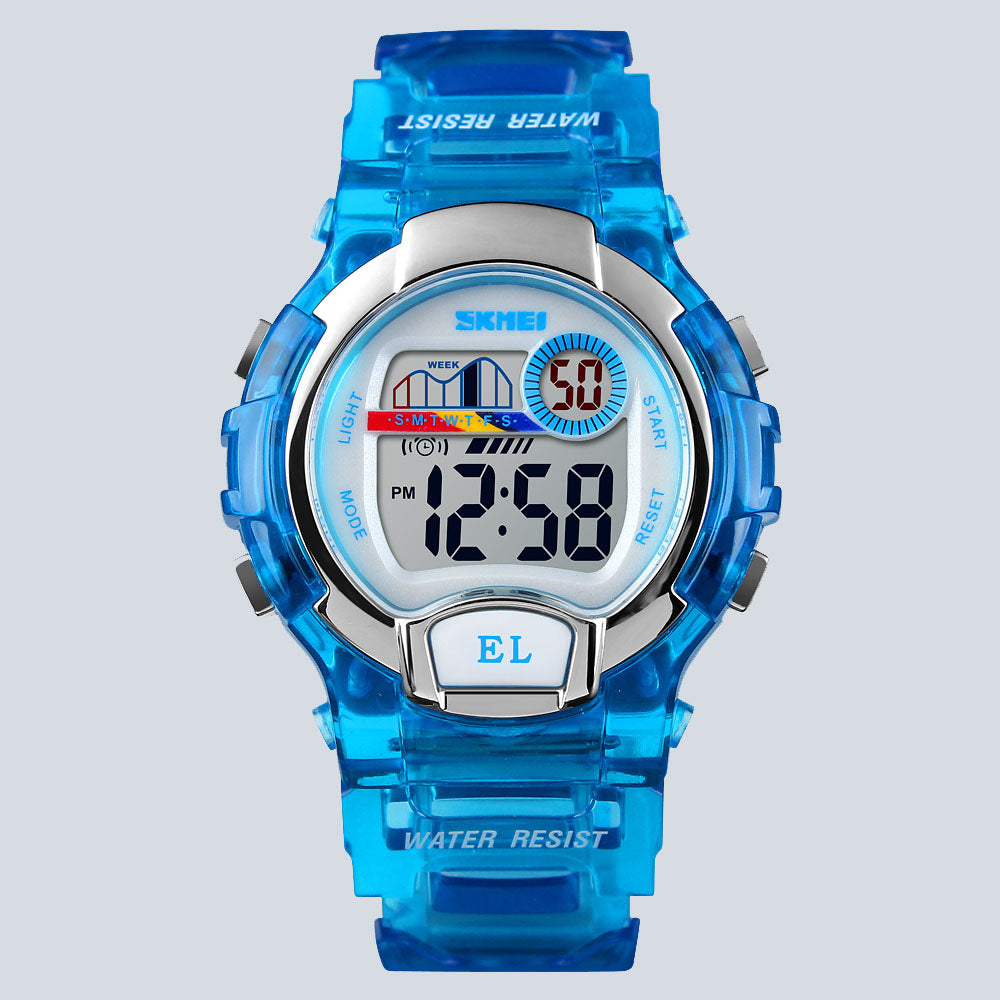 Kids SKMEI 0541 Transparent Digital Water Resistant Sports Watch