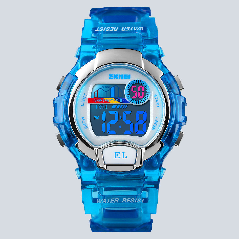 Kids SKMEI 0541 Transparent Digital Water Resistant Sports Watch