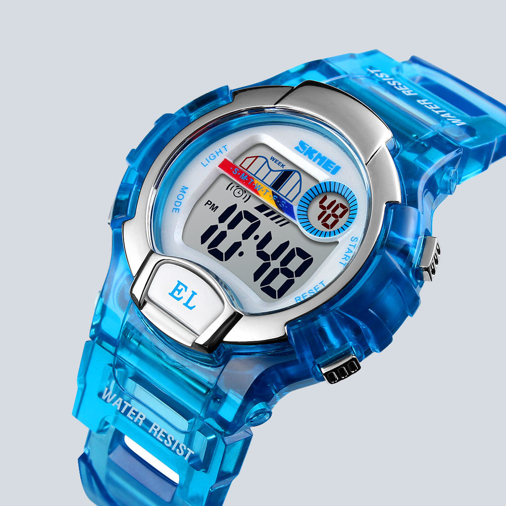 Kids SKMEI 0541 Transparent Digital Water Resistant Sports Watch