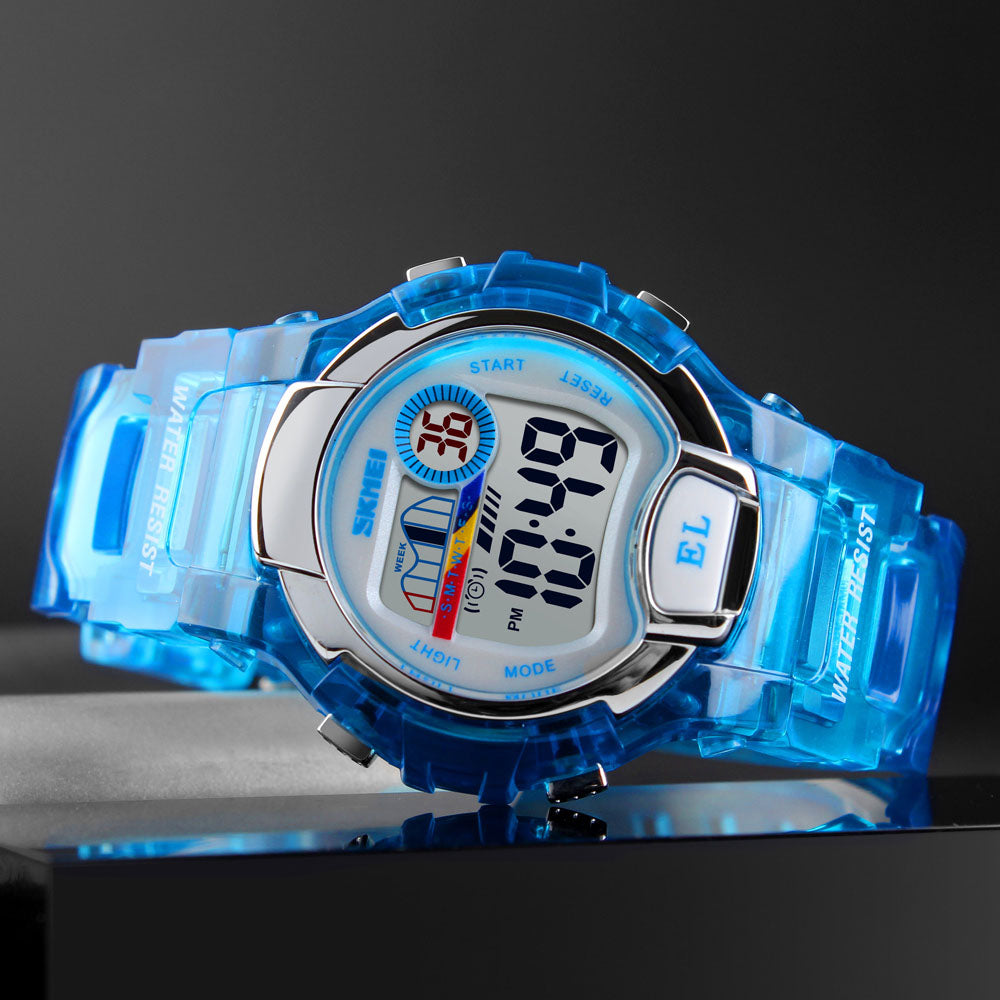 Kids SKMEI 0541 Transparent Digital Water Resistant Sports Watch