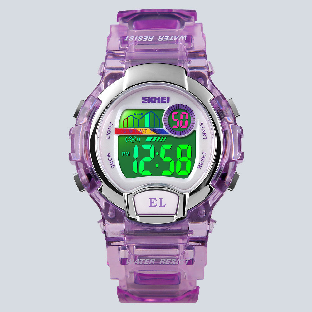 Kids SKMEI 0541 Transparent Digital Water Resistant Sports Watch