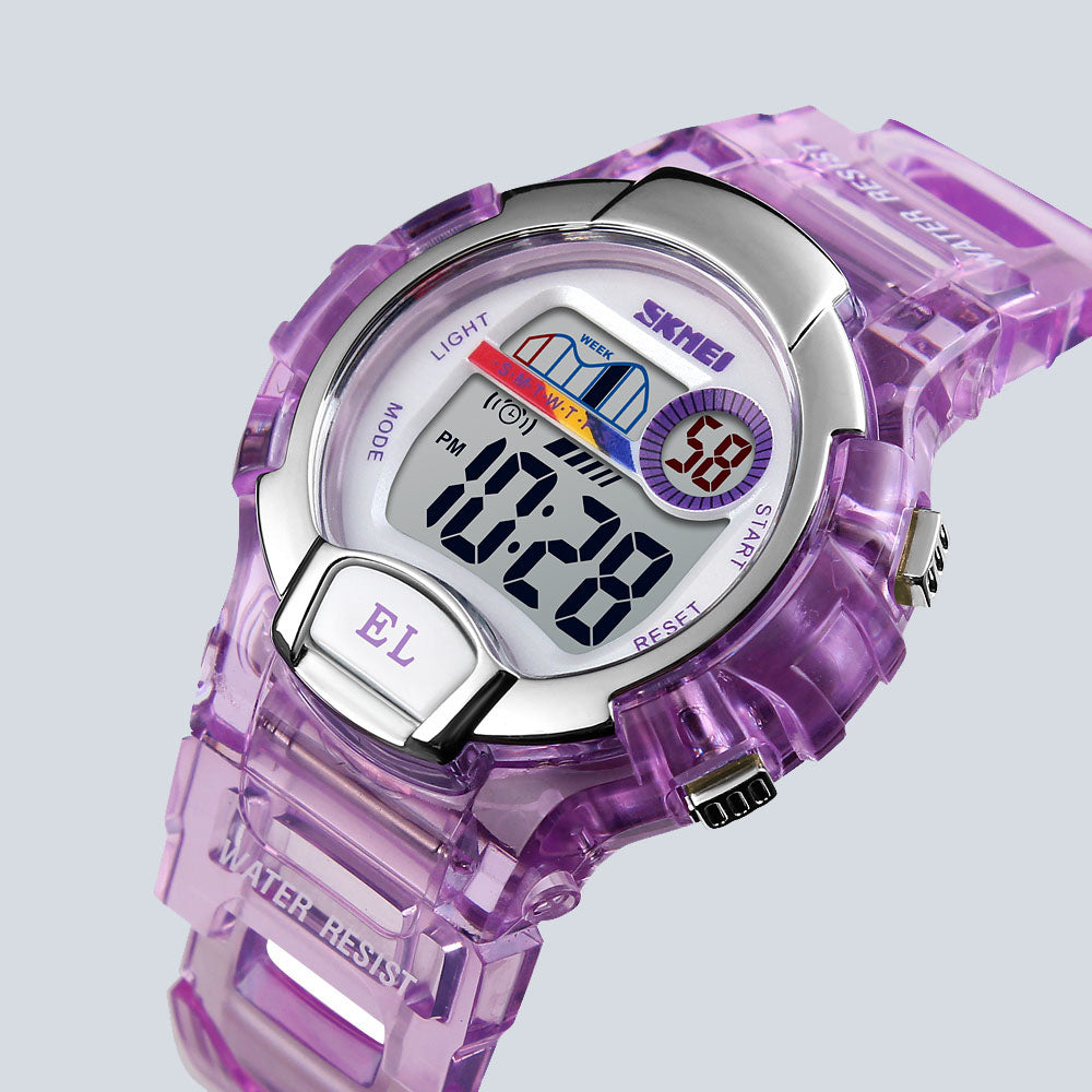 Kids SKMEI 0541 Transparent Digital Water Resistant Sports Watch