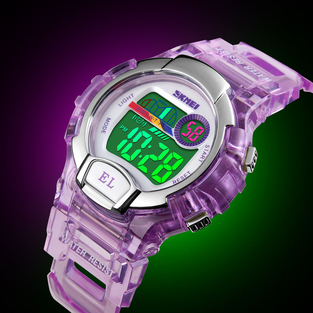 Kids SKMEI 0541 Transparent Digital Water Resistant Sports Watch