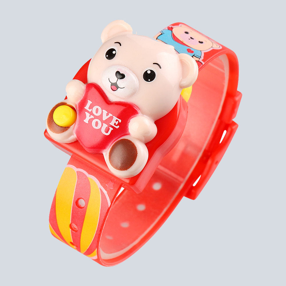 Kids SKMEI 8471 3D Cartoon Love-Heart Bear Digital Display Watch