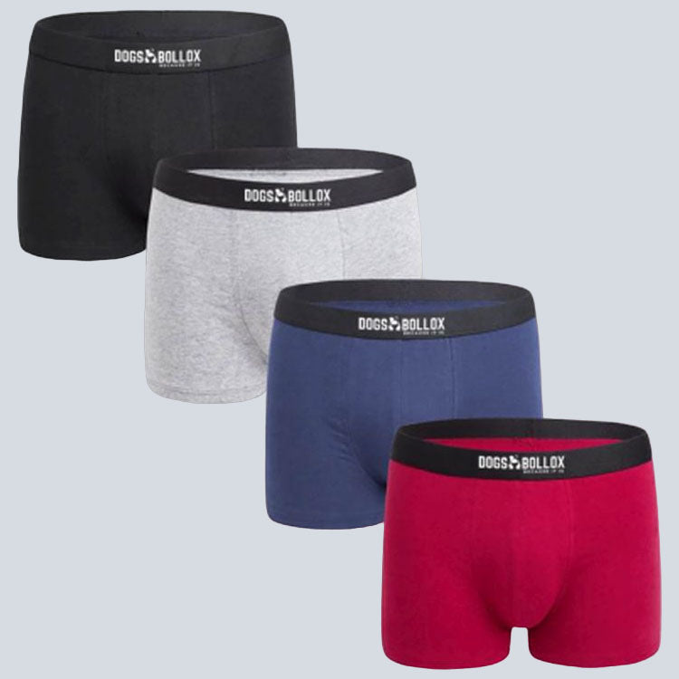 Men's Dogs Bollox 4-Pack Easy Stretch Jocks