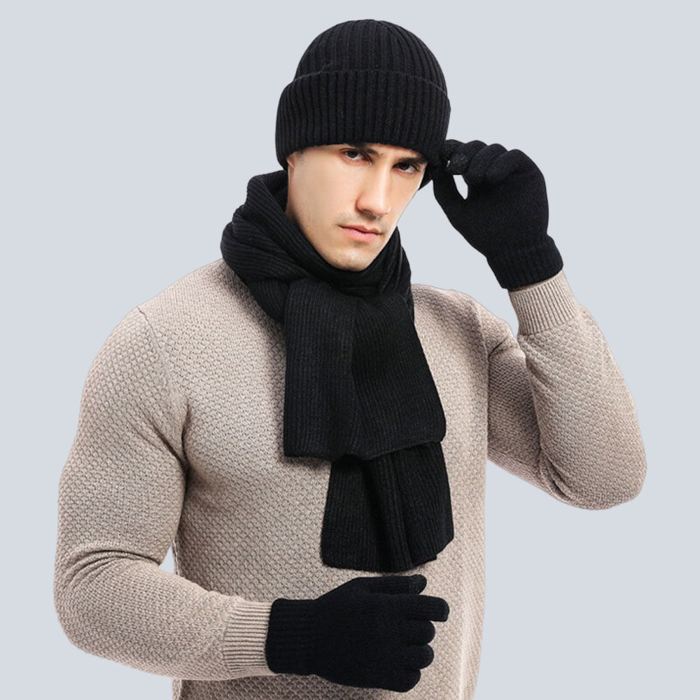 Men's Dogs Bollox Scarf/Beanie/Glove Set