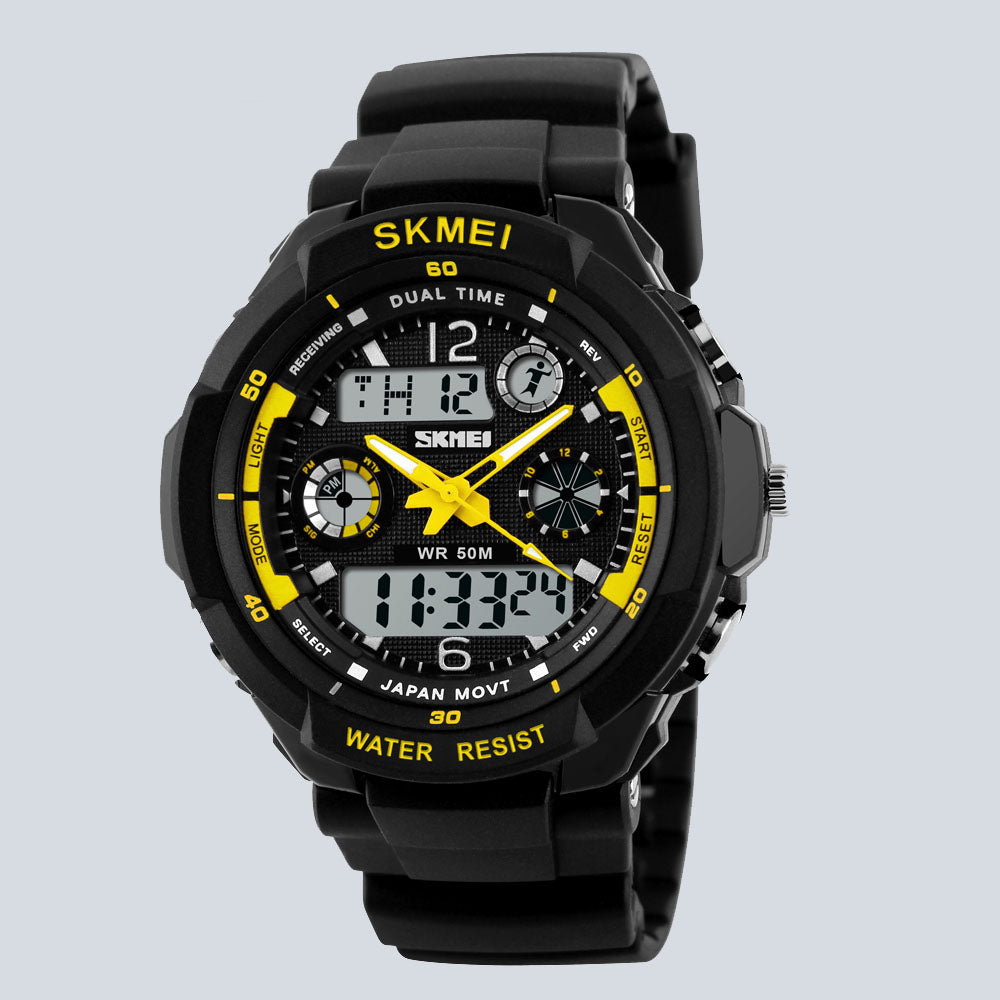 Men's SKMEI 1390 Dual Time Shockproof Mud Resistant Sports Watch