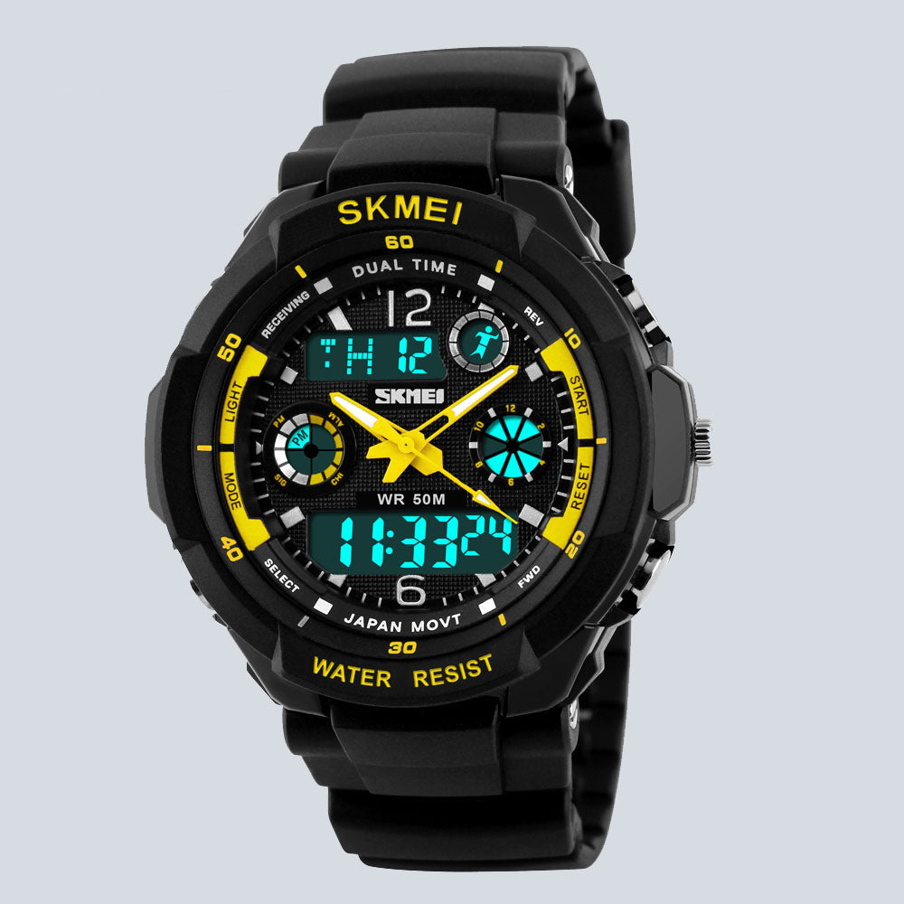 Men's SKMEI 1390 Dual Time Shockproof Mud Resistant Sports Watch