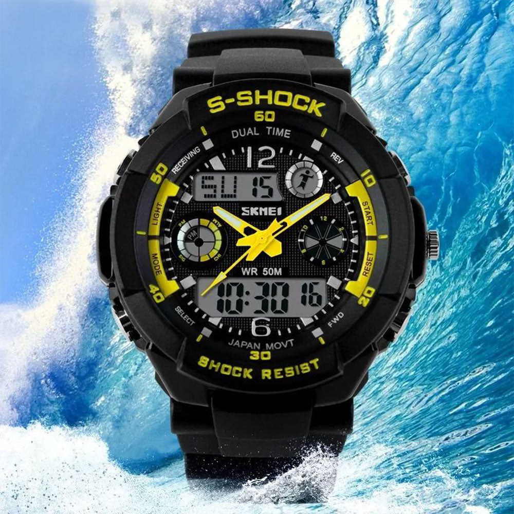 Men's SKMEI 1390 Dual Time Shockproof Mud Resistant Sports Watch