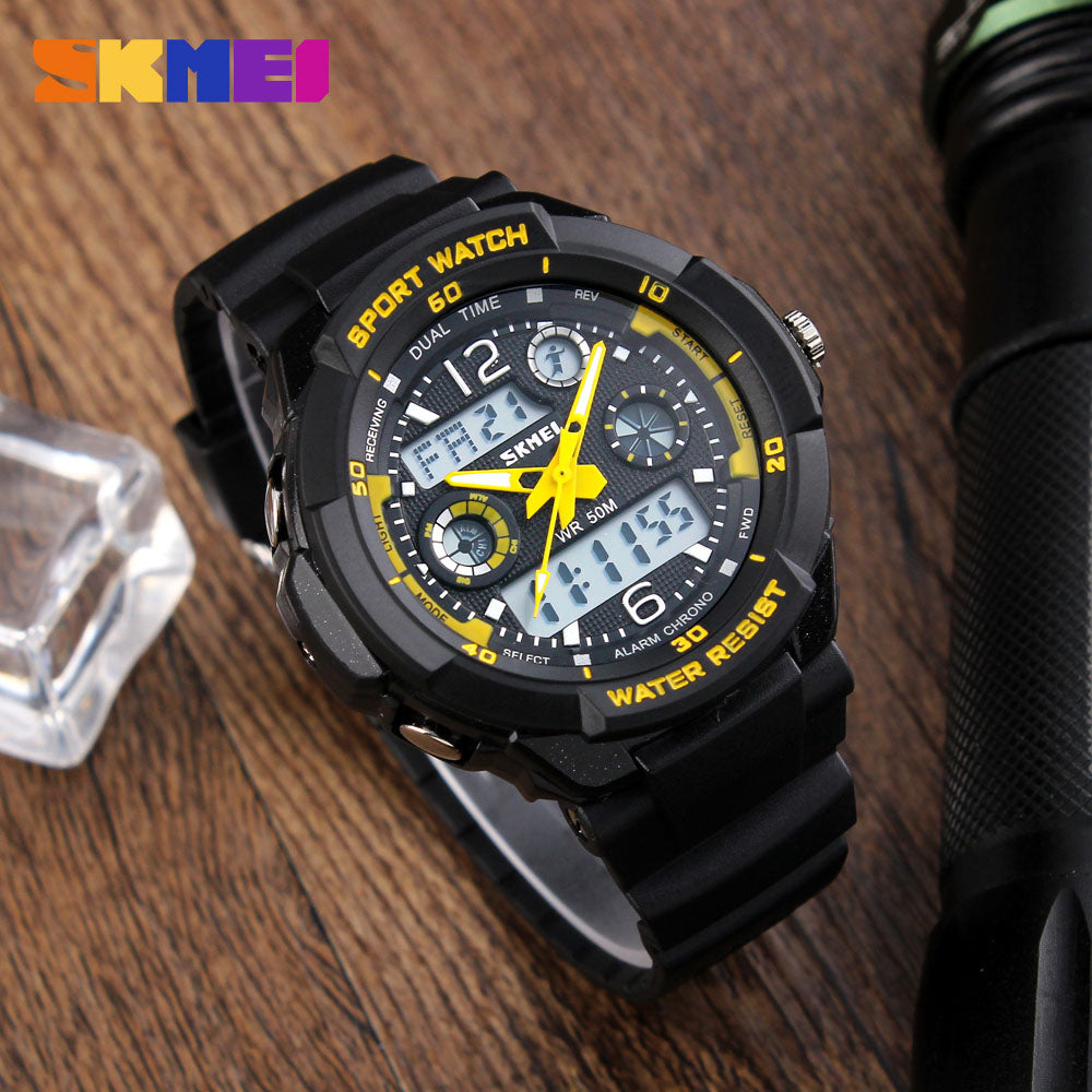 Men's SKMEI 1390 Dual Time Shockproof Mud Resistant Sports Watch