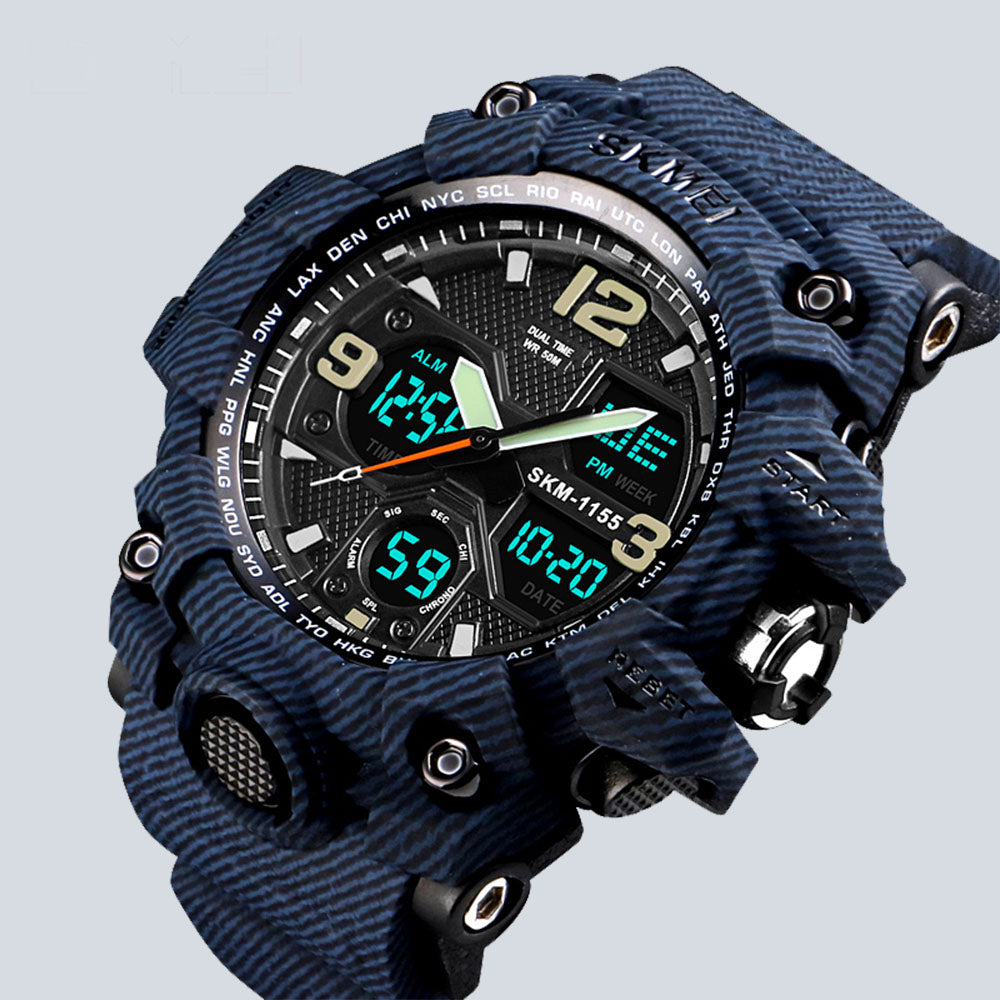 Men's SKMEI B5511 Outdoor Waterproof Dual Time Sports Watch