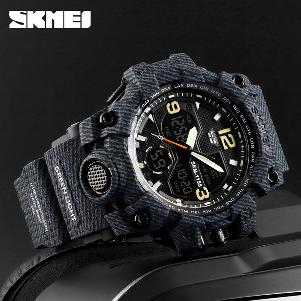 Men's SKMEI B5511 Outdoor Waterproof Dual Time Sports Watch