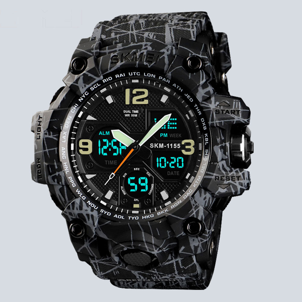 Men's SKMEI B5511 Outdoor Waterproof Dual Time Sports Watch