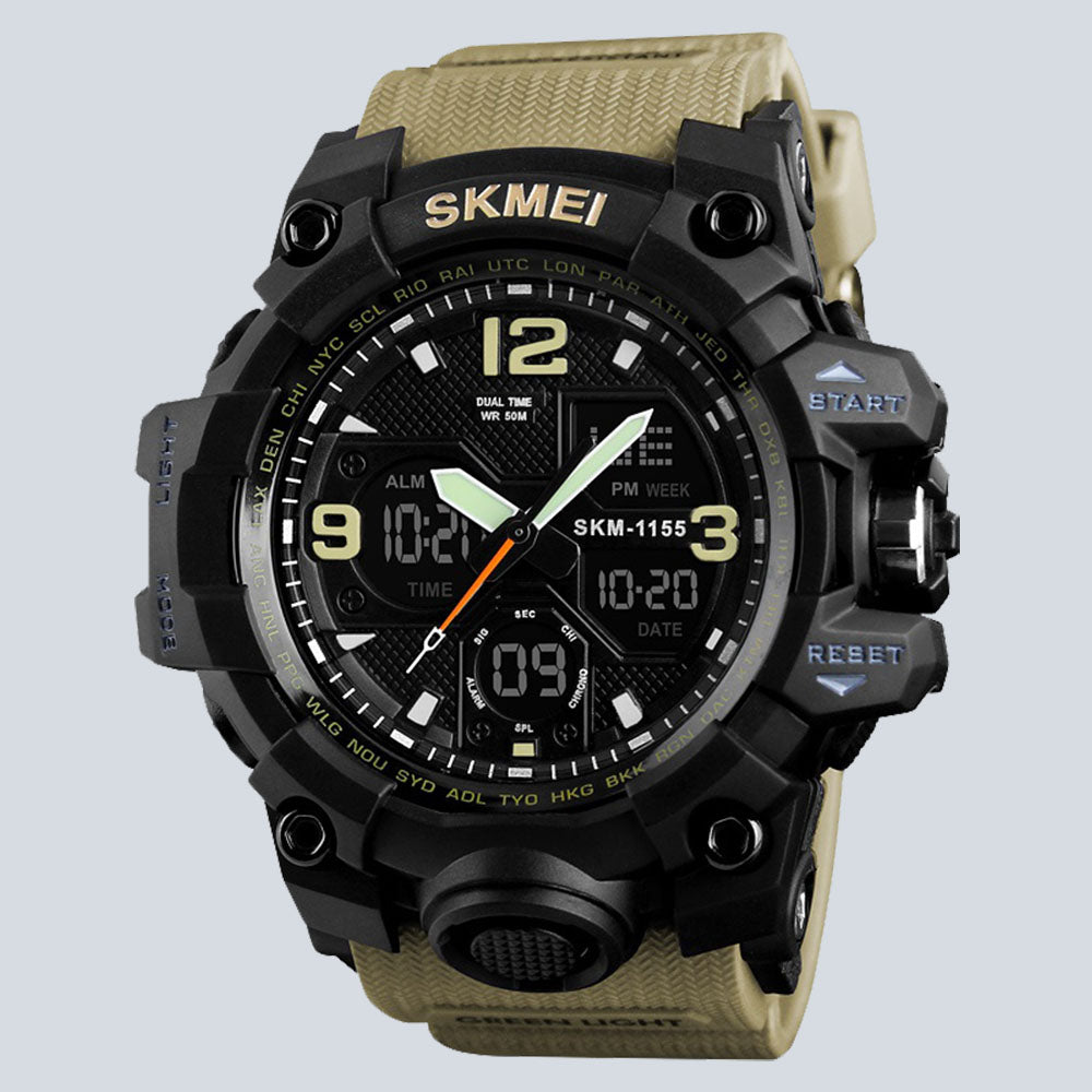 Men's SKMEI B5511 Outdoor Waterproof Dual Time Sports Watch