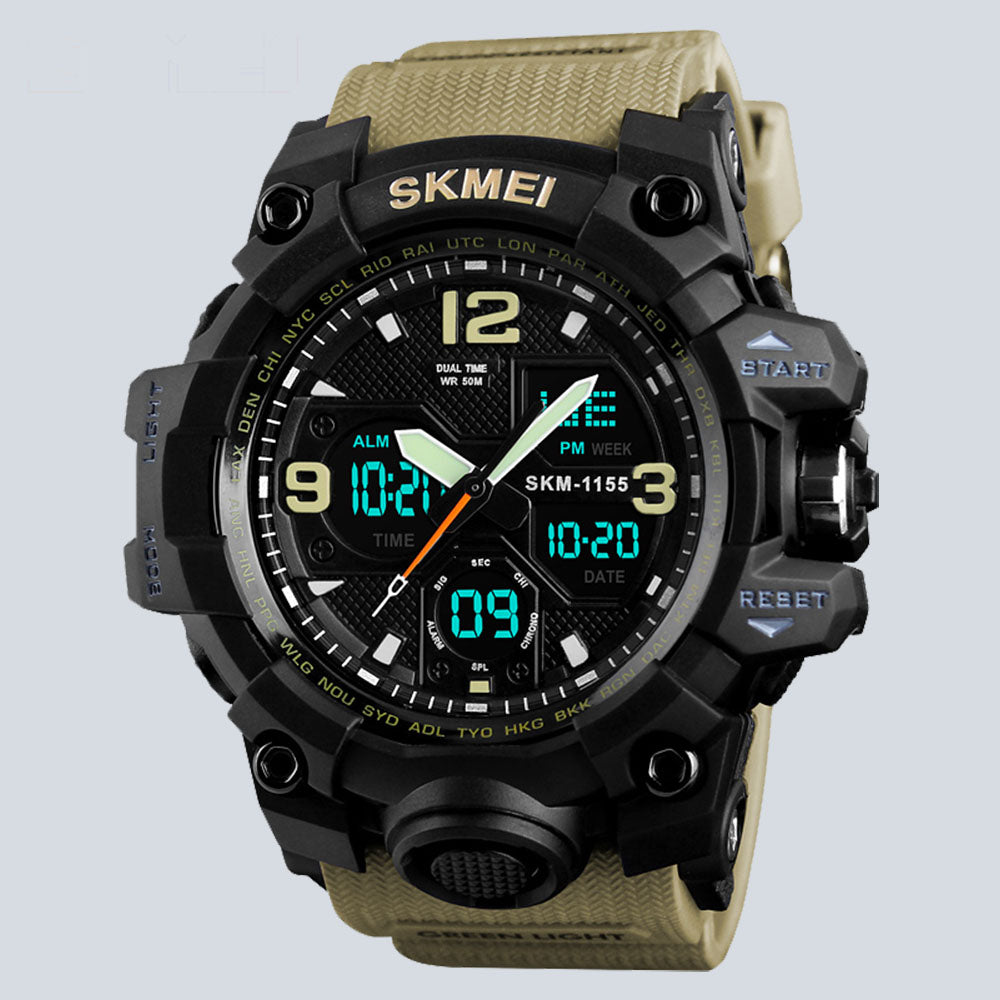 Men's SKMEI B5511 Outdoor Waterproof Dual Time Sports Watch