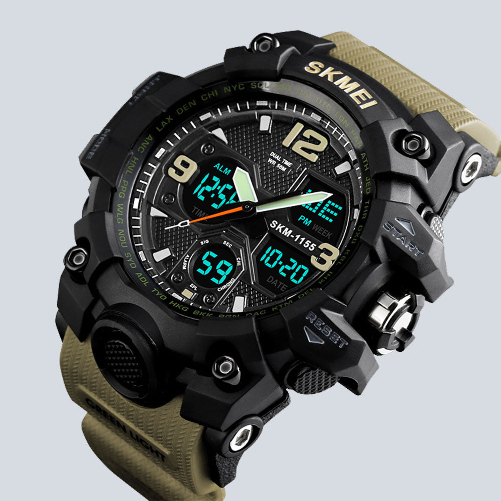 Men's SKMEI B5511 Outdoor Waterproof Dual Time Sports Watch