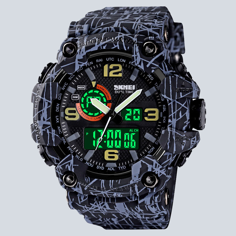 Men's SKMEI 0251 Dual Time High Quality Water Resistant Sport Watch