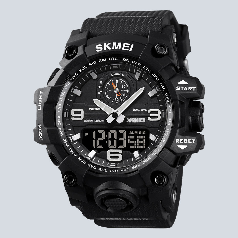 Men's SKMEI 6851 Shock Resistant Dual Time Luxury Sports Watch