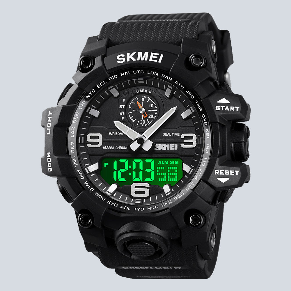 Men's SKMEI 6851 Shock Resistant Dual Time Luxury Sports Watch