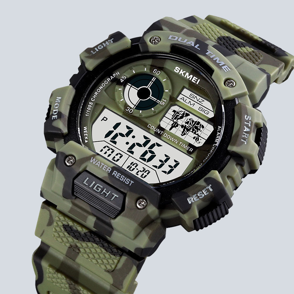 Men's SKMEI 3271 Dual Time LED Digital Display Timing Luminous Electronic Watch